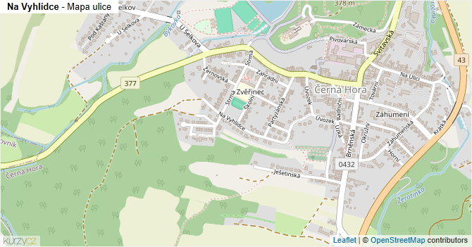 Na Vyhlídce - mapa ulice