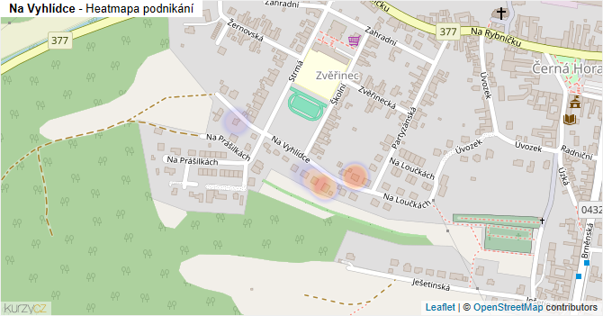 Na Vyhlídce - mapa podnikání