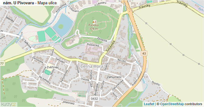 nám. U Pivovaru - mapa ulice