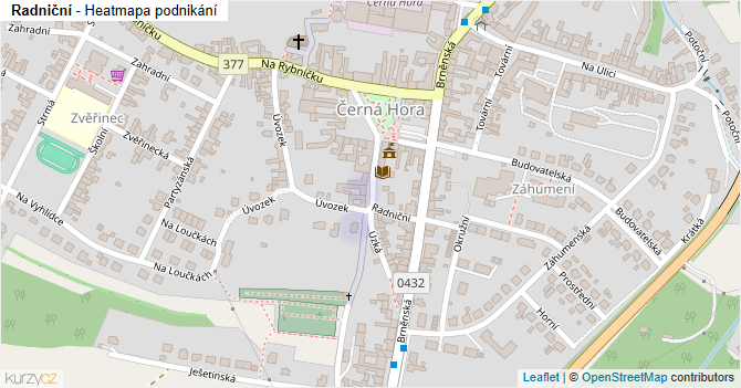 Radniční - mapa podnikání