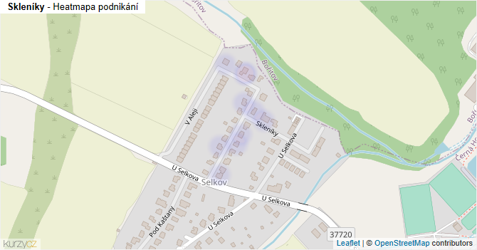 Skleníky - mapa podnikání