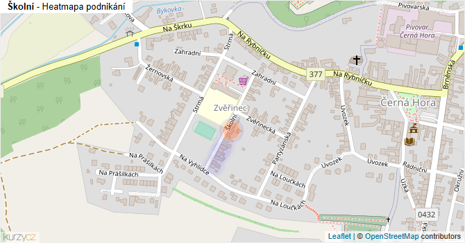 Školní - mapa podnikání
