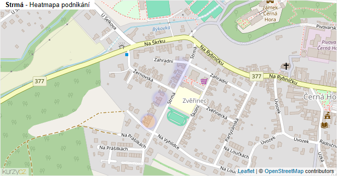 Strmá - mapa podnikání