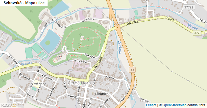 Svitavská - mapa ulice