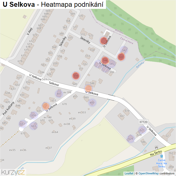 Mapa U Selkova - Firmy v ulici.