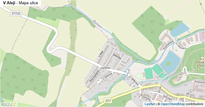 V Aleji - mapa ulice