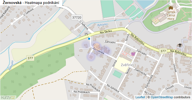Žernovská - mapa podnikání