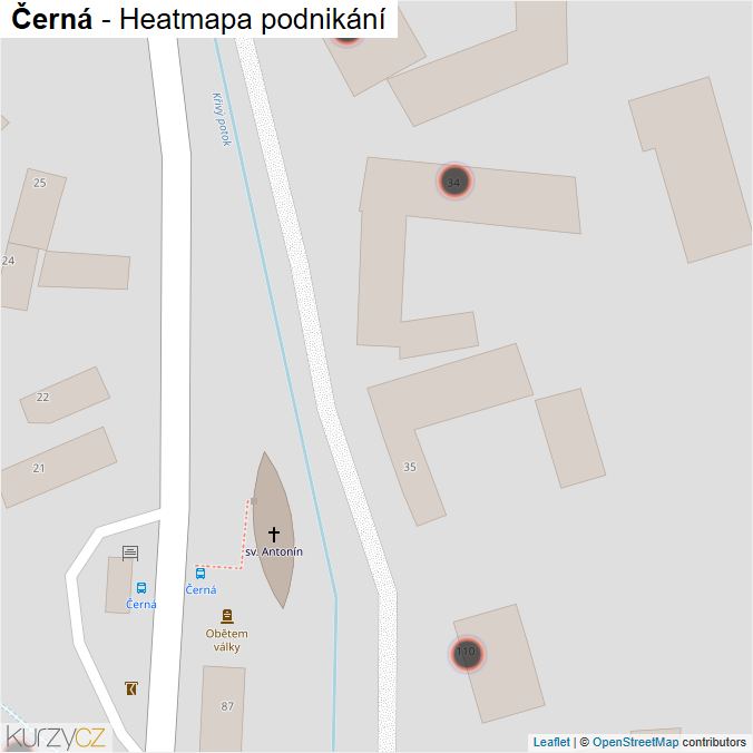 Mapa Černá - Firmy v obci.