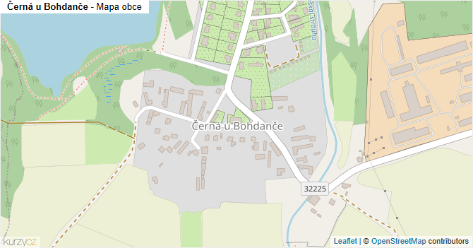 Černá u Bohdanče - mapa obce