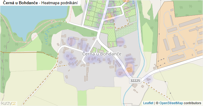 Černá u Bohdanče - mapa podnikání