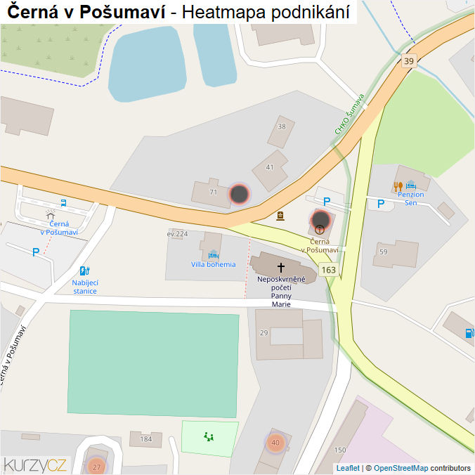 Mapa Černá v Pošumaví - Firmy v obci.
