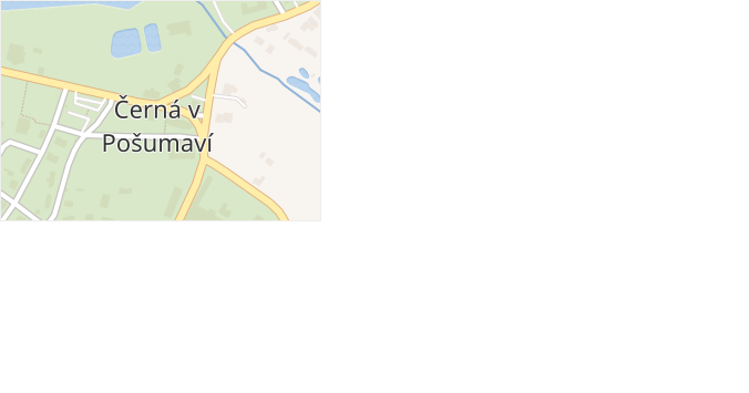 Černá v Pošumaví v obci Černá v Pošumaví - mapa části obce