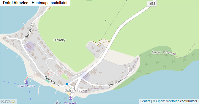 Dolní Vltavice - mapa podnikání