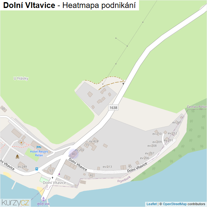 Mapa Dolní Vltavice - Firmy v části obce.