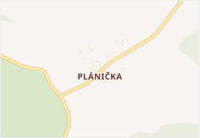 Plánička v obci Černá v Pošumaví - mapa části obce