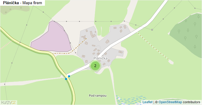 Plánička - mapa firem