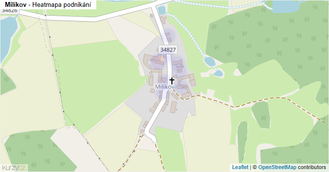 Milíkov - mapa podnikání