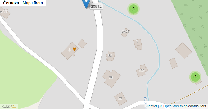 Černava - mapa firem