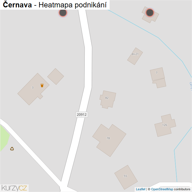Mapa Černava - Firmy v obci.