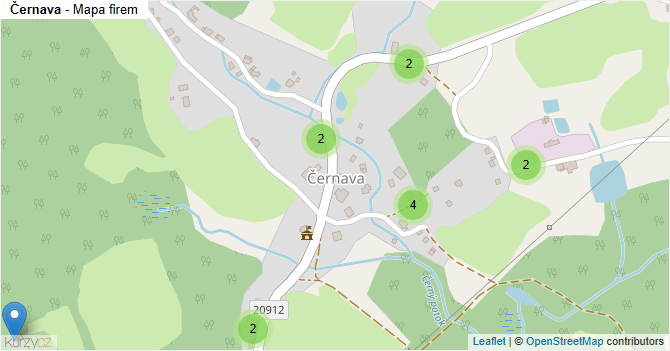 Černava - mapa firem