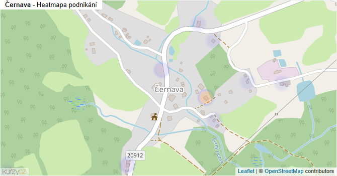 Černava - mapa podnikání