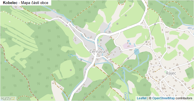 Kobelec - mapa části obce