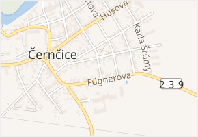 Hálkova v obci Černčice - mapa ulice