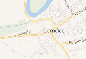Husova v obci Černčice - mapa ulice