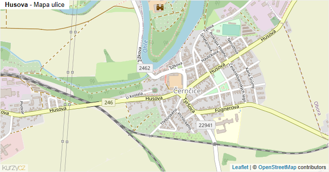 Husova - mapa ulice
