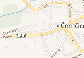 Mikoláše Alše v obci Černčice - mapa ulice