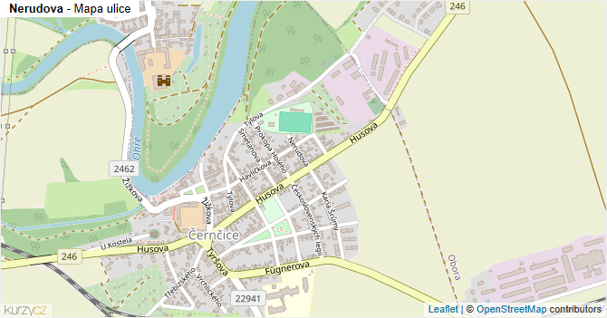 Nerudova - mapa ulice