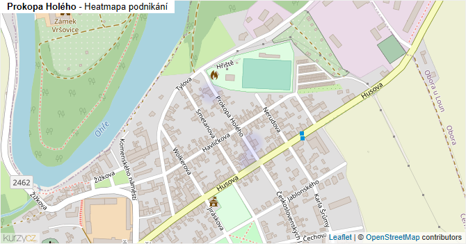 Prokopa Holého - mapa podnikání