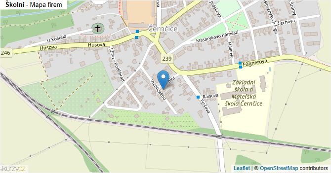 Školní - mapa firem