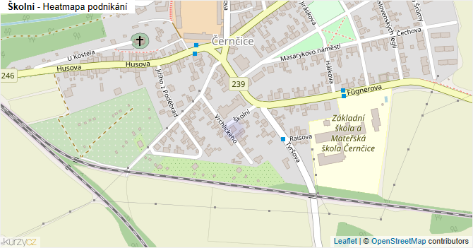 Školní - mapa podnikání