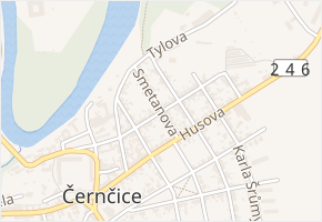 Smetanova v obci Černčice - mapa ulice