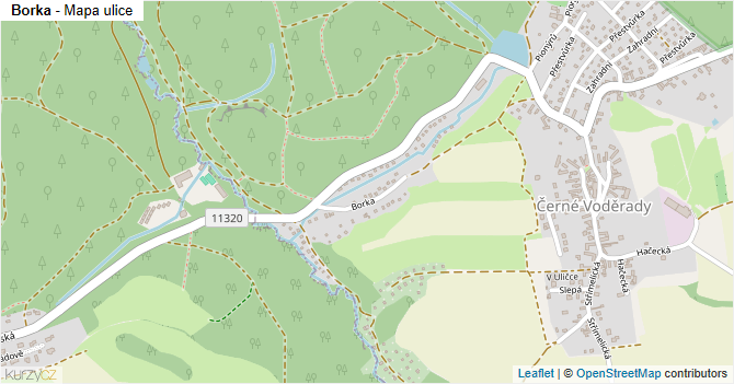 Borka - mapa ulice