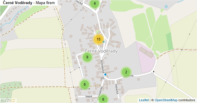 Černé Voděrady - mapa firem
