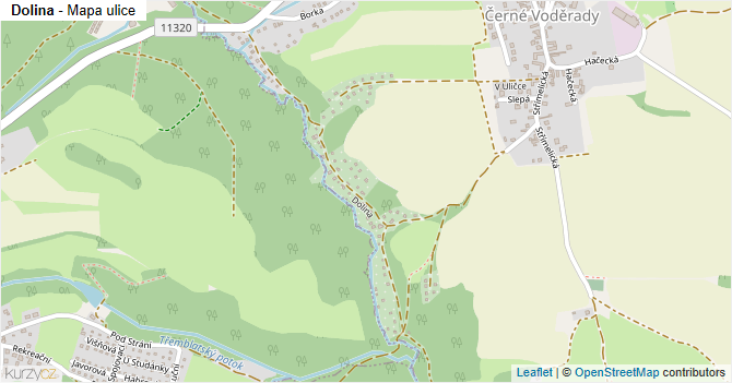 Dolina - mapa ulice