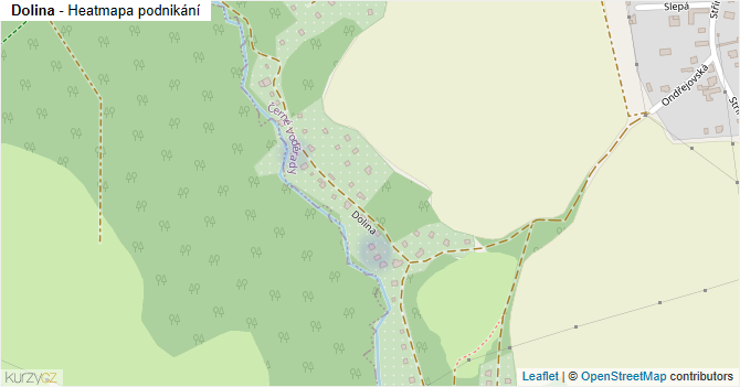 Dolina - mapa podnikání