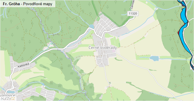 Fr. Gróha - záplavové mapy stoleté vody