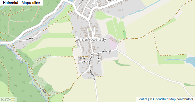 Hačecká - mapa ulice