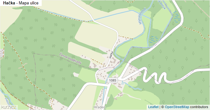 Hačka - mapa ulice