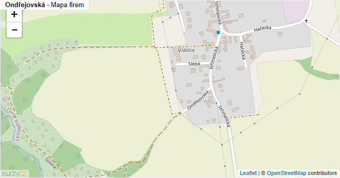 Ondřejovská - mapa firem