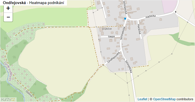 Ondřejovská - mapa podnikání
