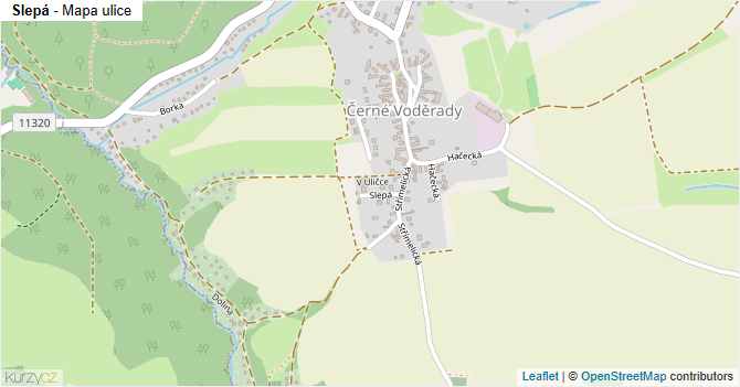 Slepá - mapa ulice