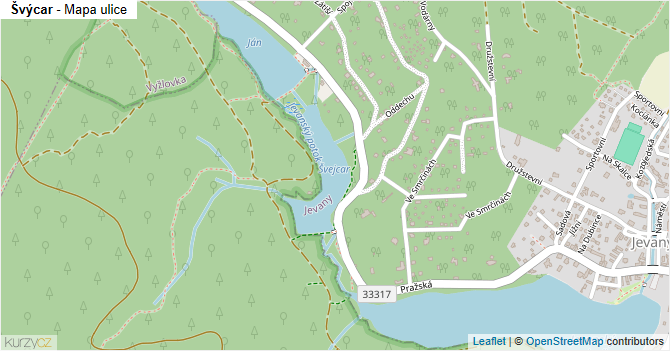 Švýcar - mapa ulice