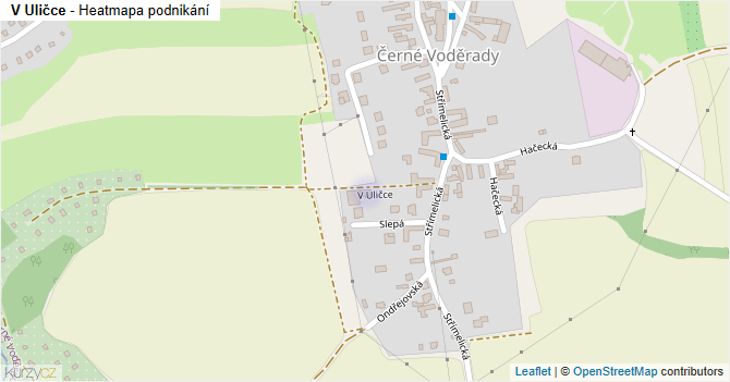 V Uličce - mapa podnikání