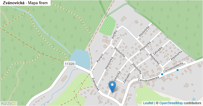 Zvánovická - mapa firem