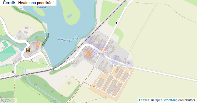 Černíč - mapa podnikání
