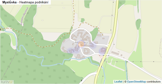 Myslůvka - mapa podnikání